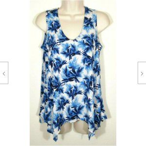 ADRIANNA PAPELL Handkerchief Hem Tank Top 2334E1M